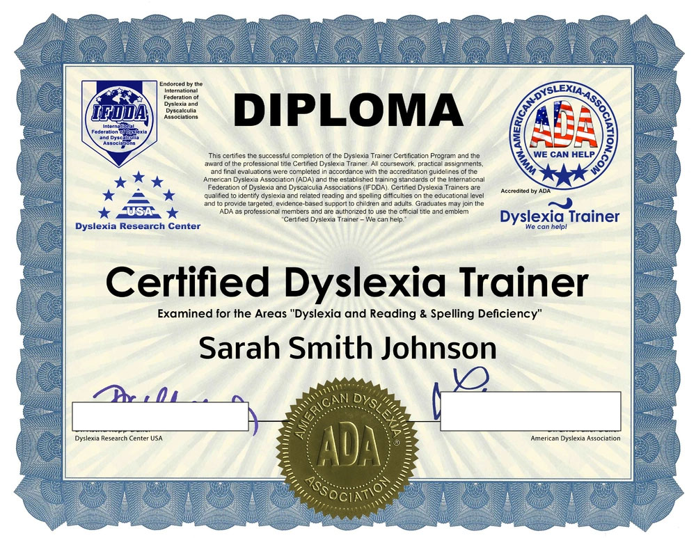 Certified Dyslexia Trainer Diploma